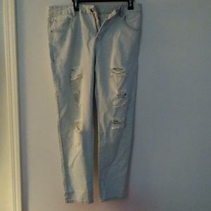 Mens deconstructed jeans